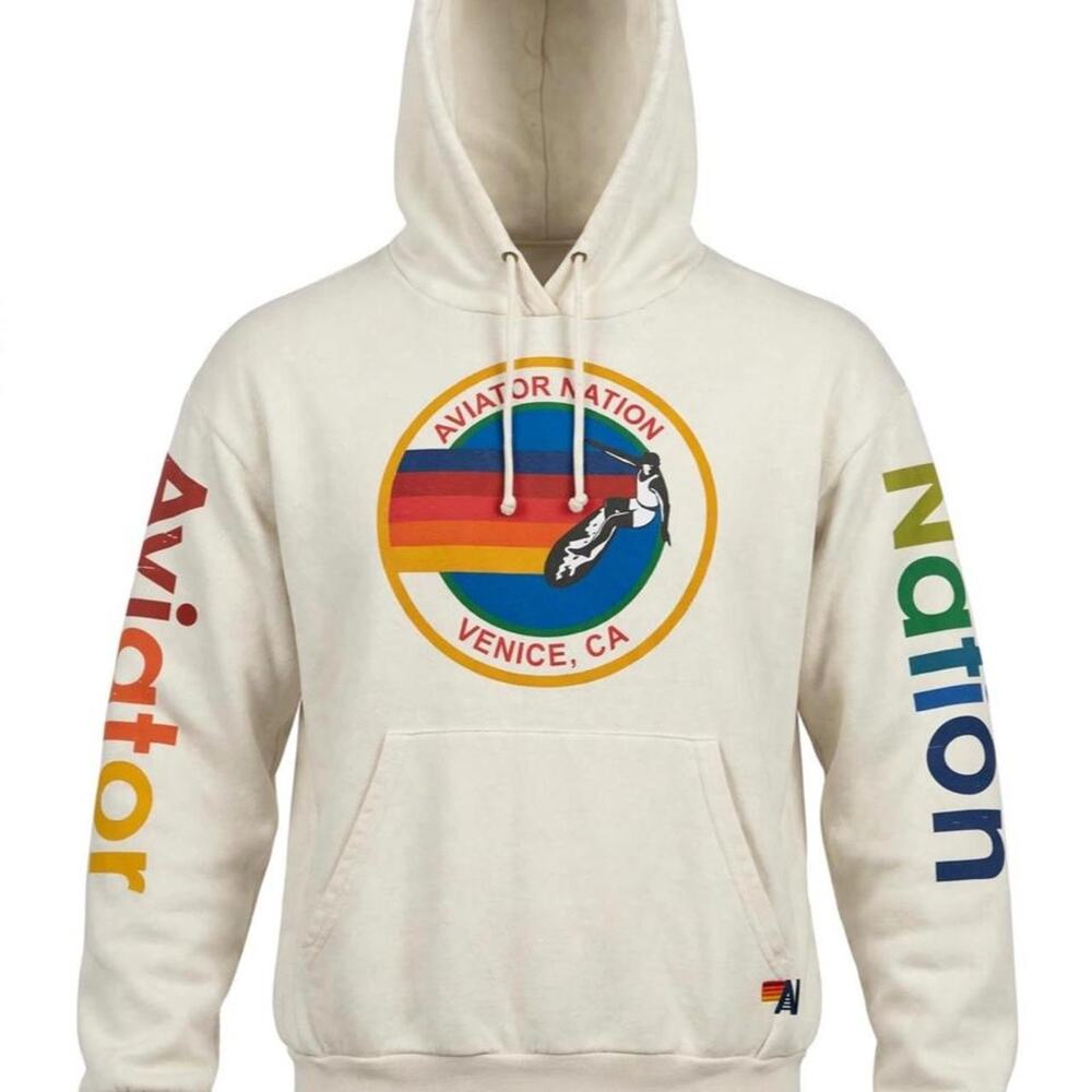 Aviator Nation Venice CA hoodie with circular logo size S